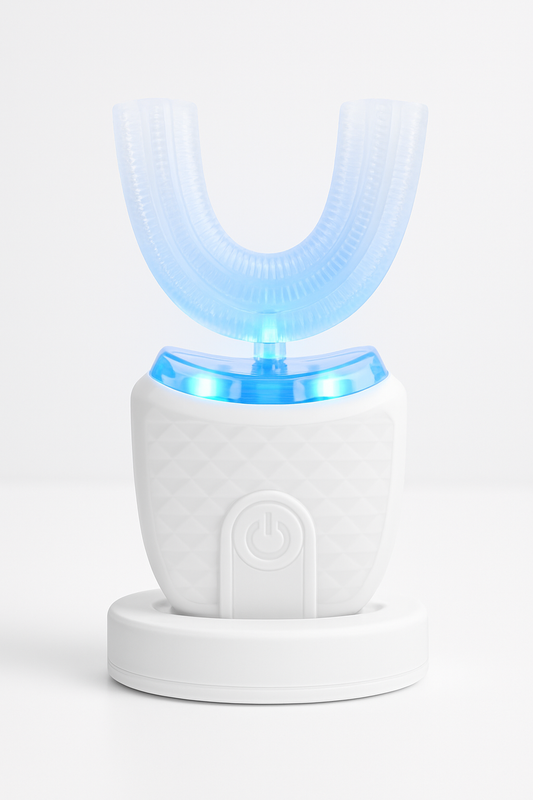 Brosse à dents électrique en U – Blanc | LumiBrush™